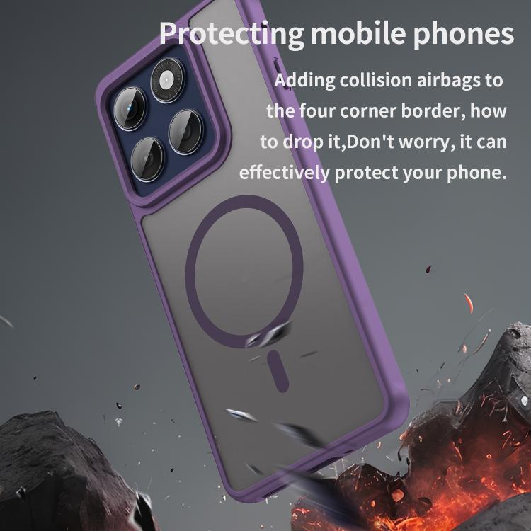 For Motorola Edge 60s Pro 5G Fan Dun Series TPU Hybrid PC Frosted Magsafe Phone Case