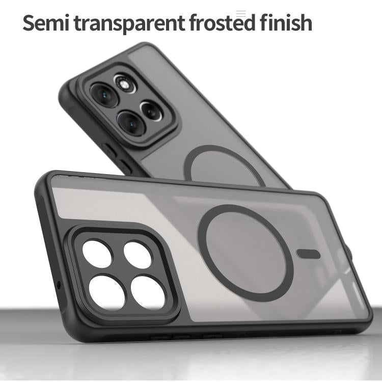 For Motorola Moto G86 5G Fan Dun Series TPU Hybrid PC Frosted Magsafe Phone Case