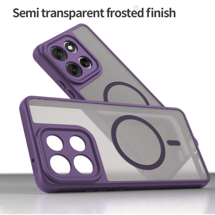 For Motorola Moto G86 5G Fan Dun Series TPU Hybrid PC Frosted Magsafe Phone Case