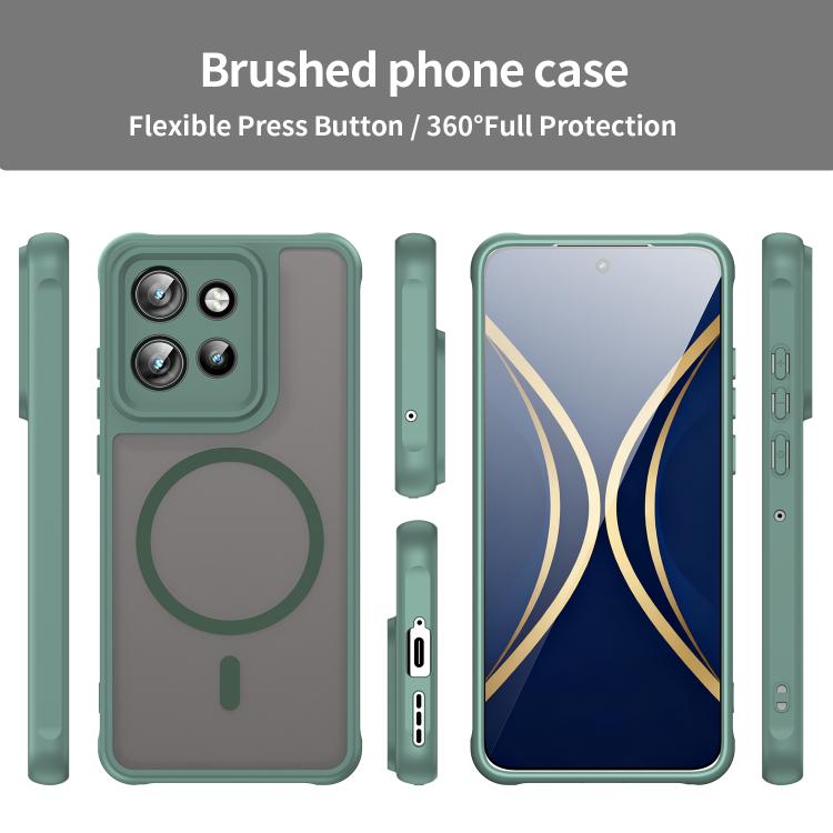 For Motorola Edge 60 Neo Fan Dun Series TPU Hybrid PC Frosted Magsafe Phone Case