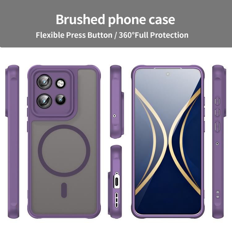 For Motorola Edge 60 Neo Fan Dun Series TPU Hybrid PC Frosted Magsafe Phone Case