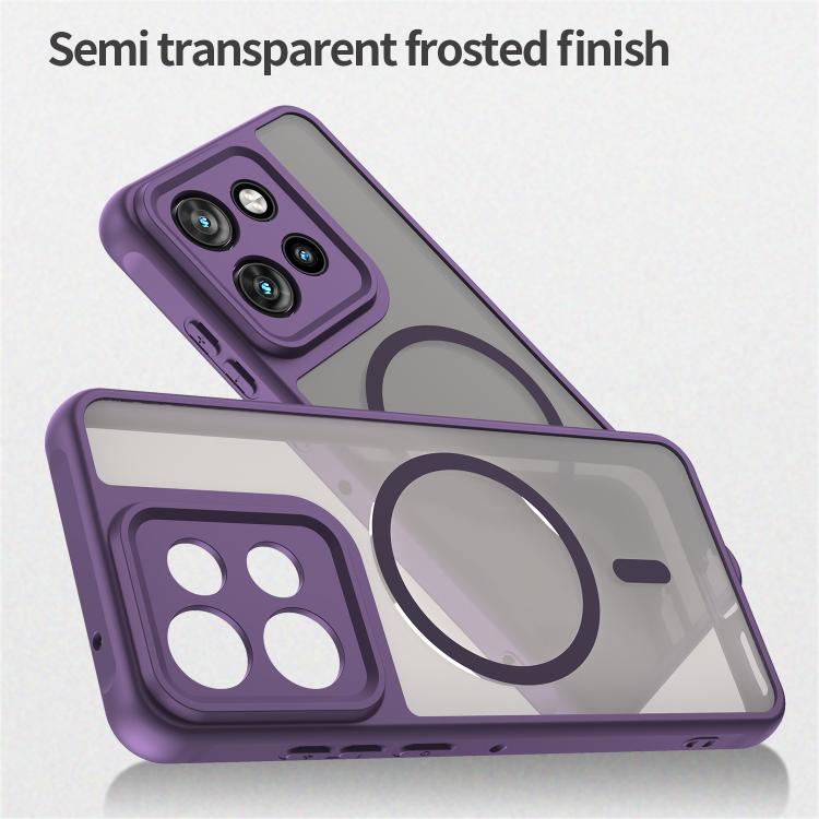 For Motorola Edge 60 Neo Fan Dun Series TPU Hybrid PC Frosted Magsafe Phone Case