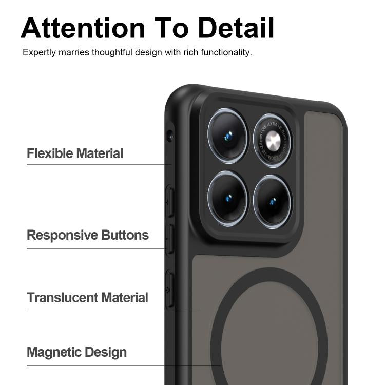 For Motorola Edge 70 Fusion+ 5G Fan Dun Series TPU Hybrid PC Frosted Magsafe Phone Case