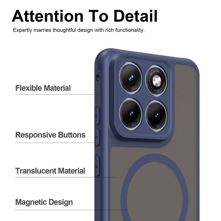 For Motorola Edge 70 Fusion+ 5G Fan Dun Series TPU Hybrid PC Frosted Magsafe Phone Case