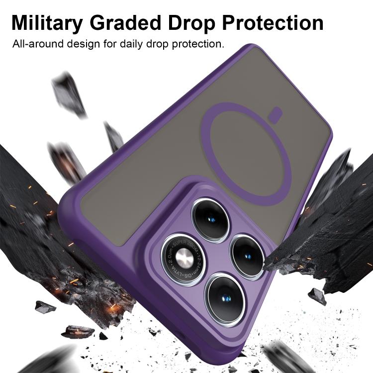 For Motorola Edge 70 Fusion+ 5G Fan Dun Series TPU Hybrid PC Frosted Magsafe Phone Case