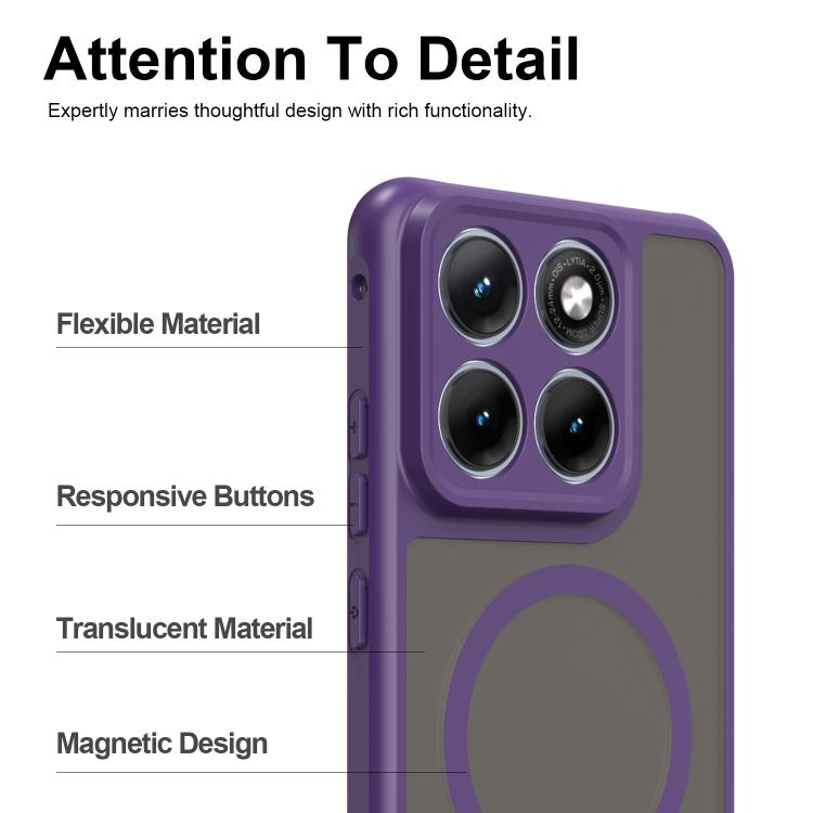 For Motorola Edge 70 Fusion+ 5G Fan Dun Series TPU Hybrid PC Frosted Magsafe Phone Case