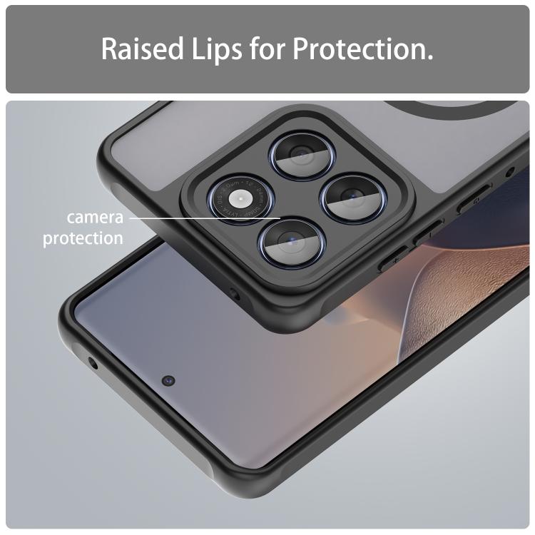 For Motorola Moto X70 Air Pro 5G Fan Dun Series TPU Hybrid PC Frosted Magsafe Phone Case