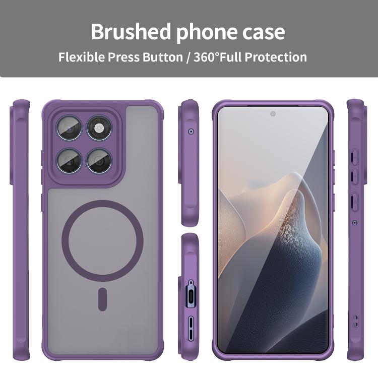 For Motorola Moto X70 Air Pro 5G Fan Dun Series TPU Hybrid PC Frosted Magsafe Phone Case