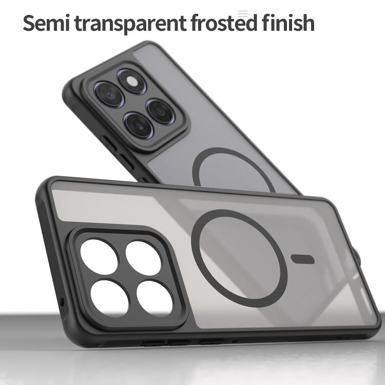 For Motorola Moto G67 5G / G77 5G Fan Dun Series TPU Hybrid PC Frosted Magsafe Phone Case