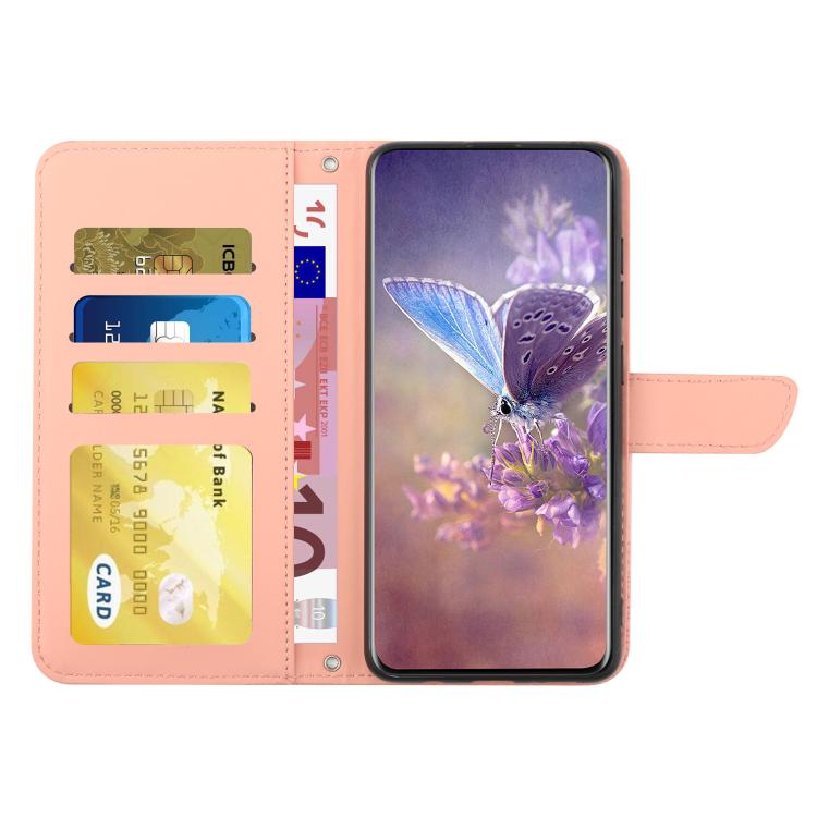 For iPhone 17 Pro Skin Feel Butterfly Embossed Flip Leather Phone Case