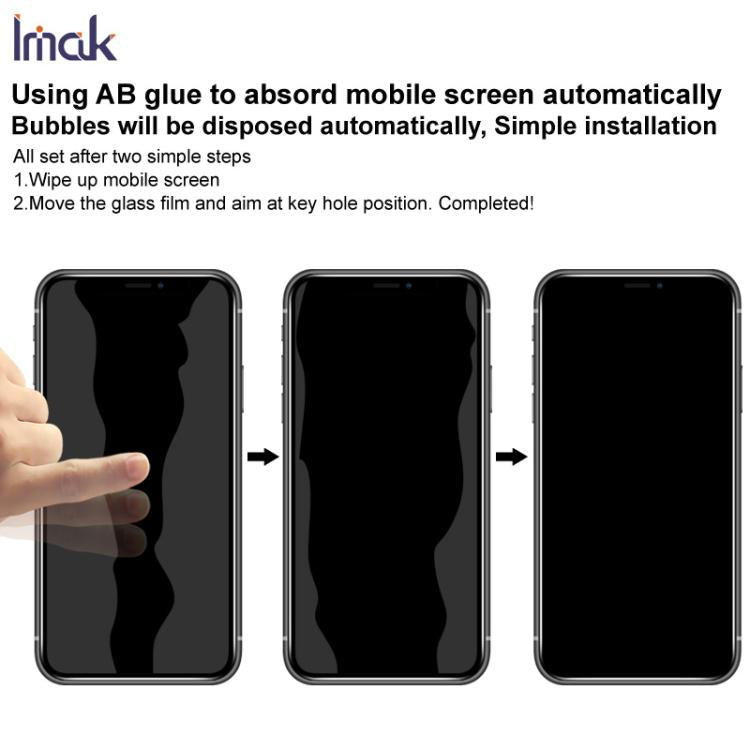 For Google Pixel 9a imak Privacy Tempered Glass Film, Support Fingerprint Unlocking