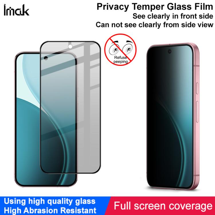 For Google Pixel 10 / 10 Pro imak Privacy Tempered Glass Film, Support Fingerprint Unlocking