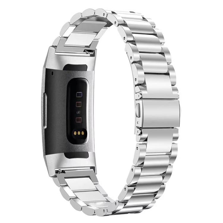 For Fitbit Charge 6 / 5 xDfind Three Beads Quick Release Metal Watch Band