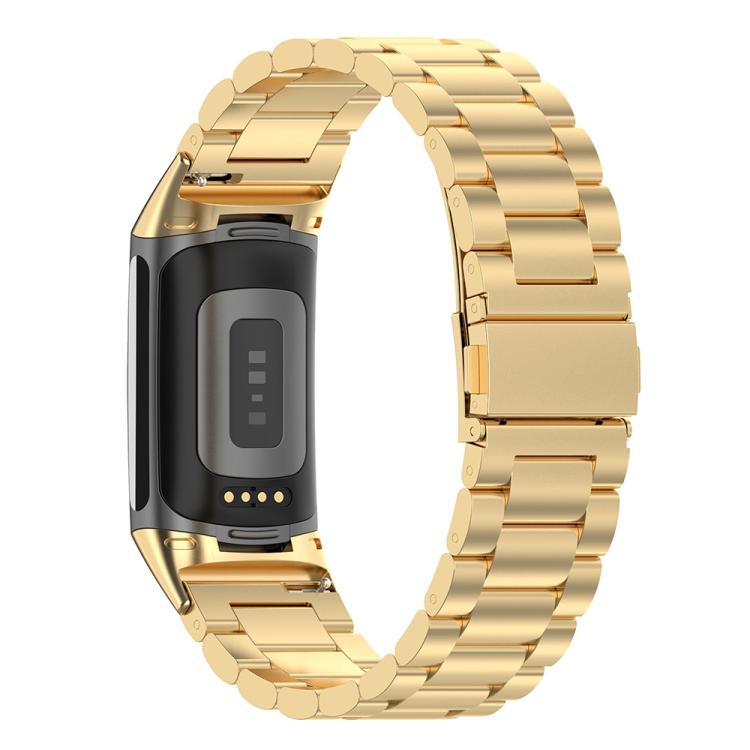 For Fitbit Charge 6 / 5 xDfind Three Beads Quick Release Metal Watch Band