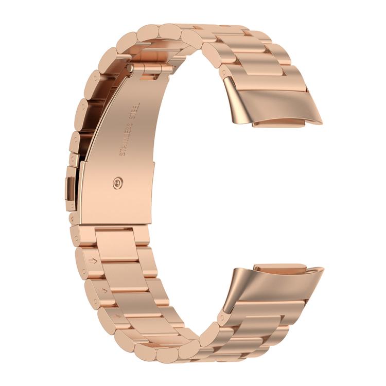 For Fitbit Charge 6 / 5 xDfind Three Beads Quick Release Metal Watch Band