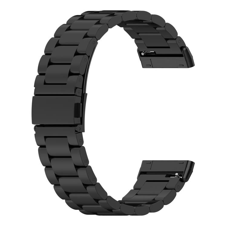 For Fitbit Versa 4 / 3 / Sense2 / 1 xDfind Three Beads Quick Release Metal Watch Band