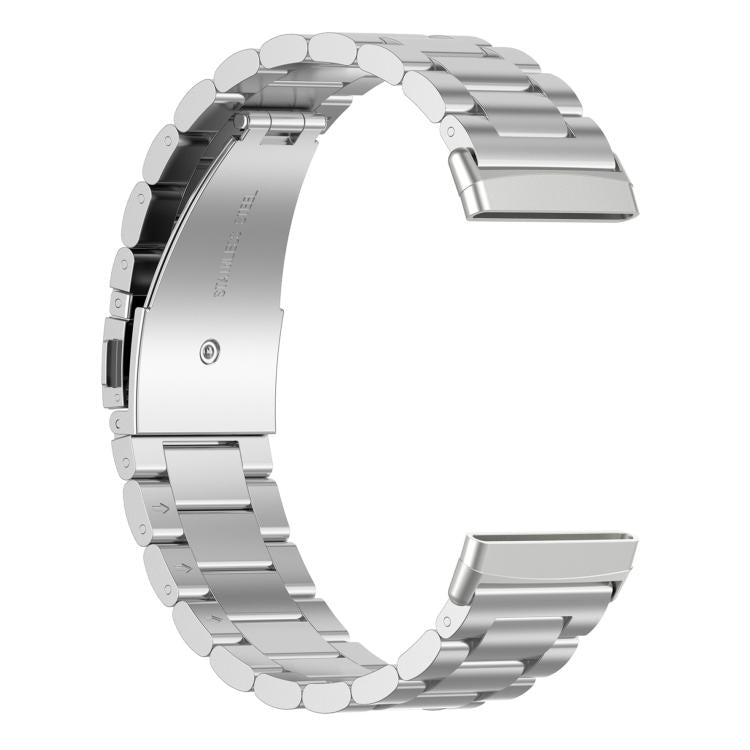 For Fitbit Versa 4 / 3 / Sense2 / 1 xDfind Three Beads Quick Release Metal Watch Band