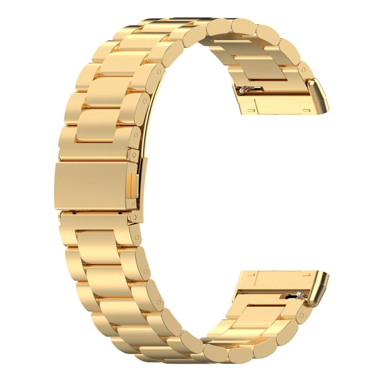 For Fitbit Versa 4 / 3 / Sense2 / 1 xDfind Three Beads Quick Release Metal Watch Band