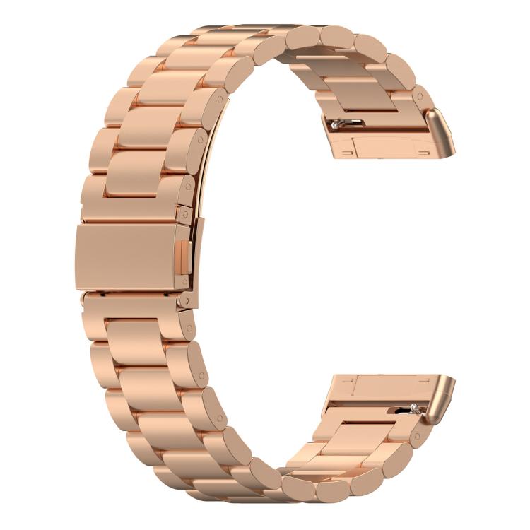 For Fitbit Versa 4 / 3 / Sense2 / 1 xDfind Three Beads Quick Release Metal Watch Band