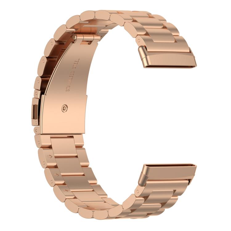 For Fitbit Versa 4 / 3 / Sense2 / 1 xDfind Three Beads Quick Release Metal Watch Band