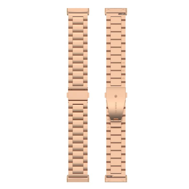 For Fitbit Versa 4 / 3 / Sense2 / 1 xDfind Three Beads Quick Release Metal Watch Band