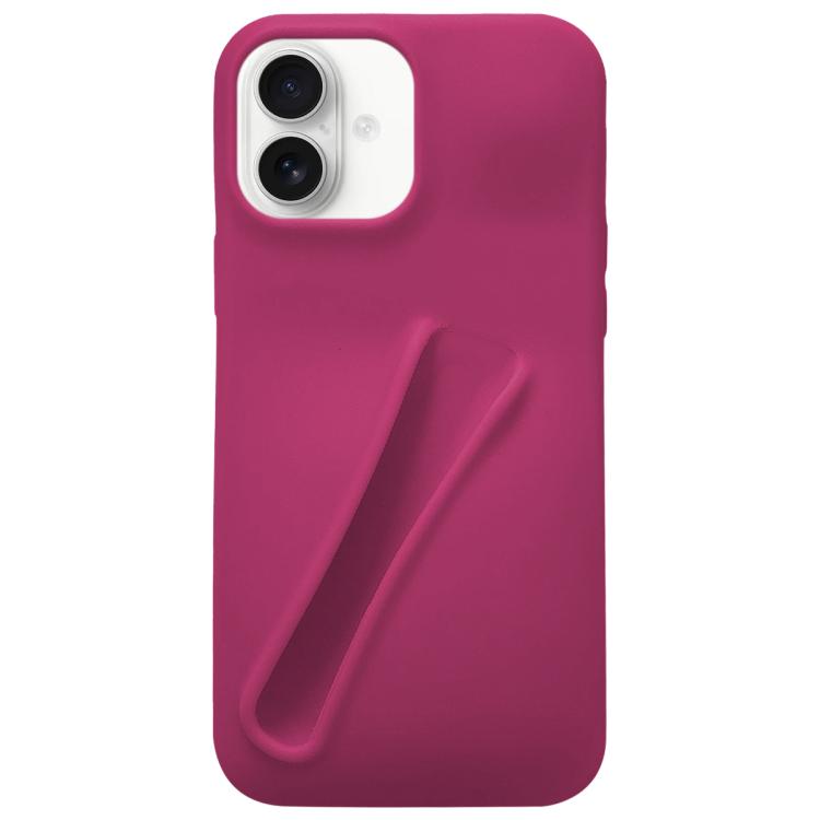 For iPhone 16 Plus Lipstick Silicone 3D Phone Case