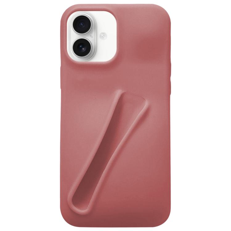 For iPhone 16 Lipstick Silicone 3D Phone Case