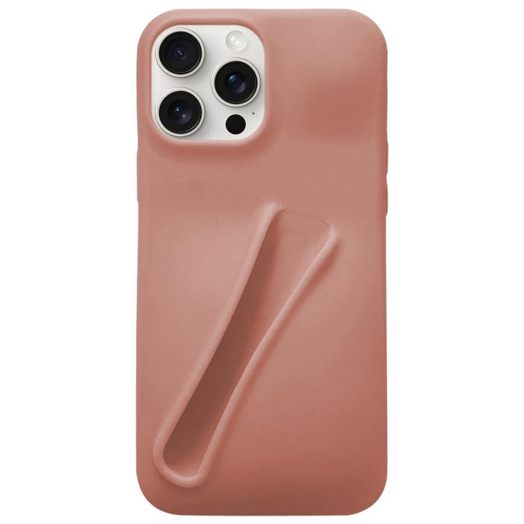 For iPhone 15 Pro Lipstick Silicone 3D Phone Case