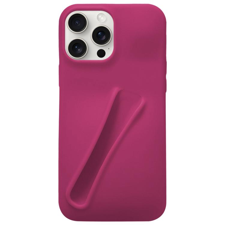 For iPhone 15 Pro Lipstick Silicone 3D Phone Case