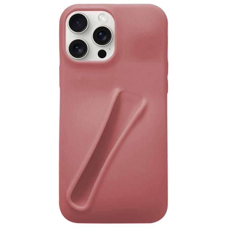 For iPhone 15 Pro Lipstick Silicone 3D Phone Case