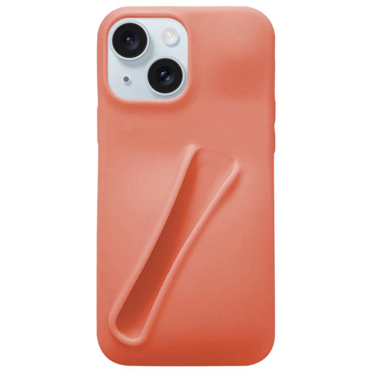 For iPhone 15 Lipstick Silicone 3D Phone Case