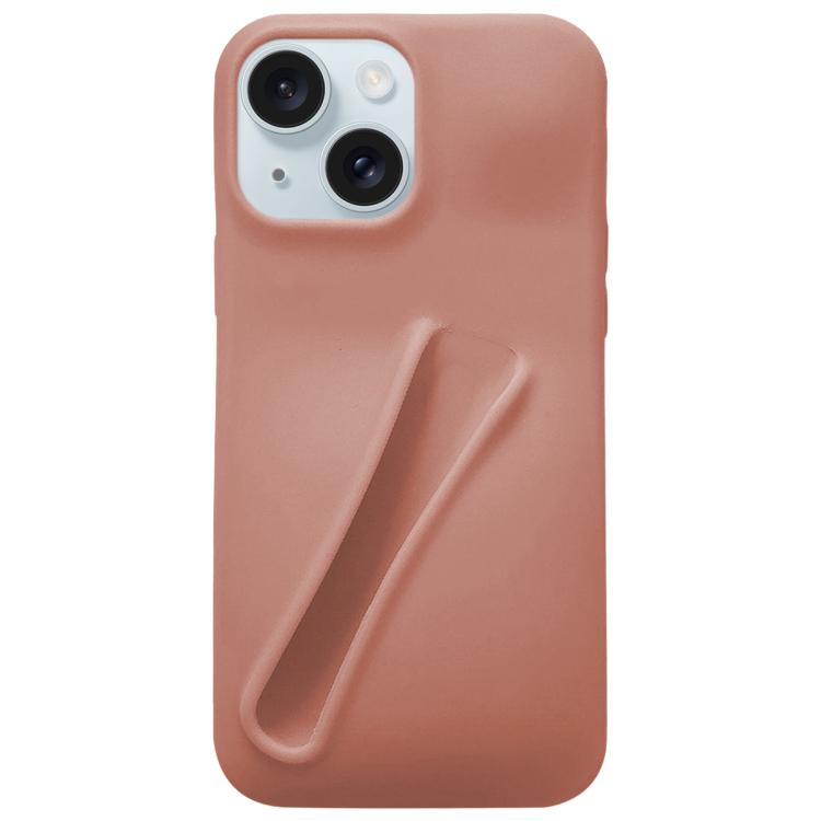 For iPhone 15 Lipstick Silicone 3D Phone Case