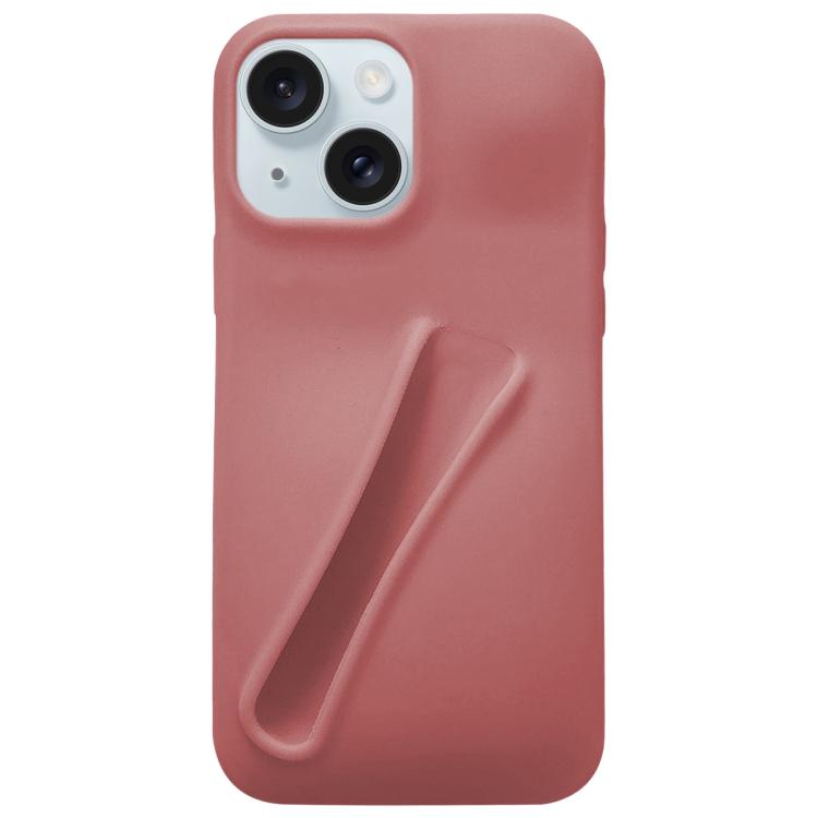 For iPhone 15 Lipstick Silicone 3D Phone Case