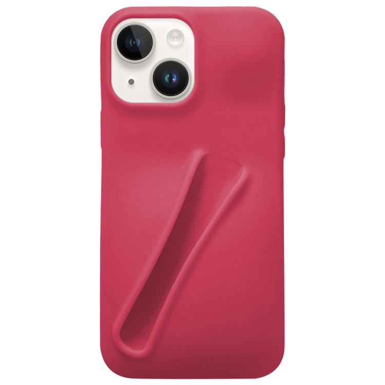 For iPhone 14 Plus Lipstick Silicone 3D Phone Case