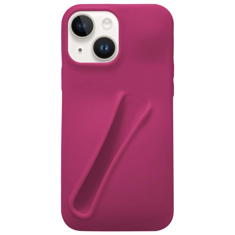 For iPhone 14 Lipstick Silicone 3D Phone Case