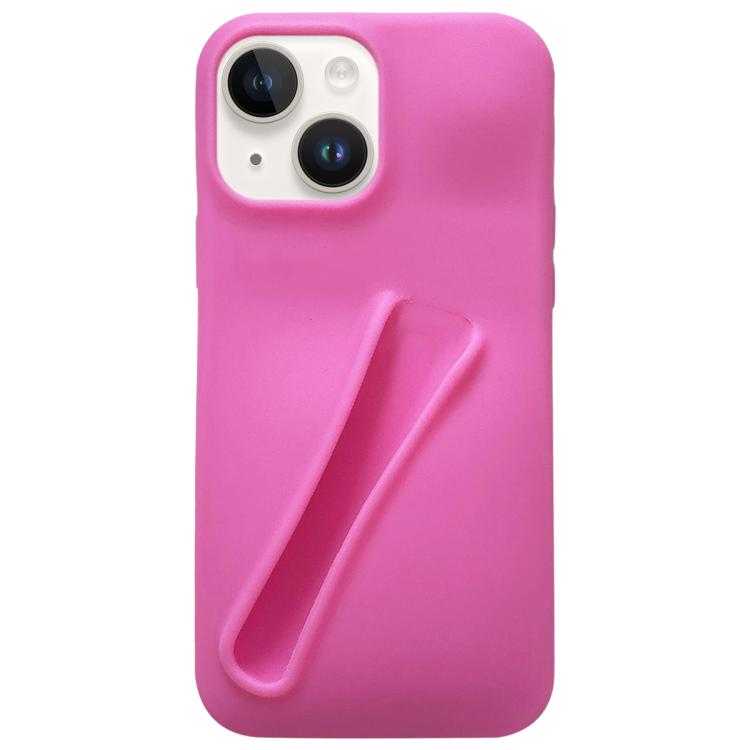 For iPhone 14 Lipstick Silicone 3D Phone Case