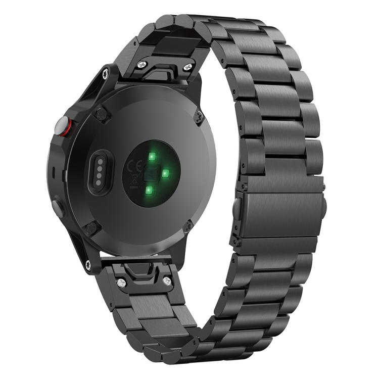 For Garmin Fenix 8/7/6/5 22mm xDfind Three Beads Quick Release Metal Watch Band