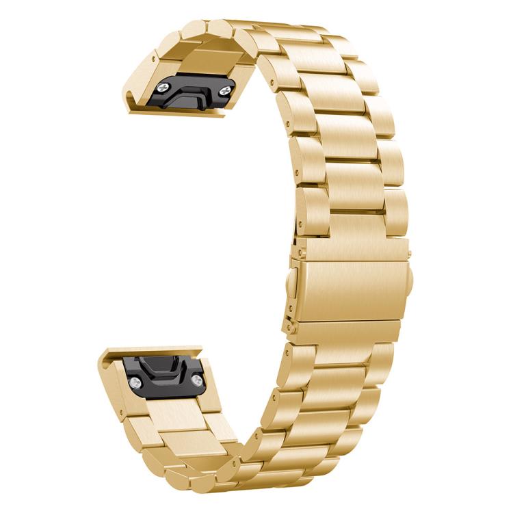 For Garmin Fenix 8/7/6/5 22mm xDfind Three Beads Quick Release Metal Watch Band