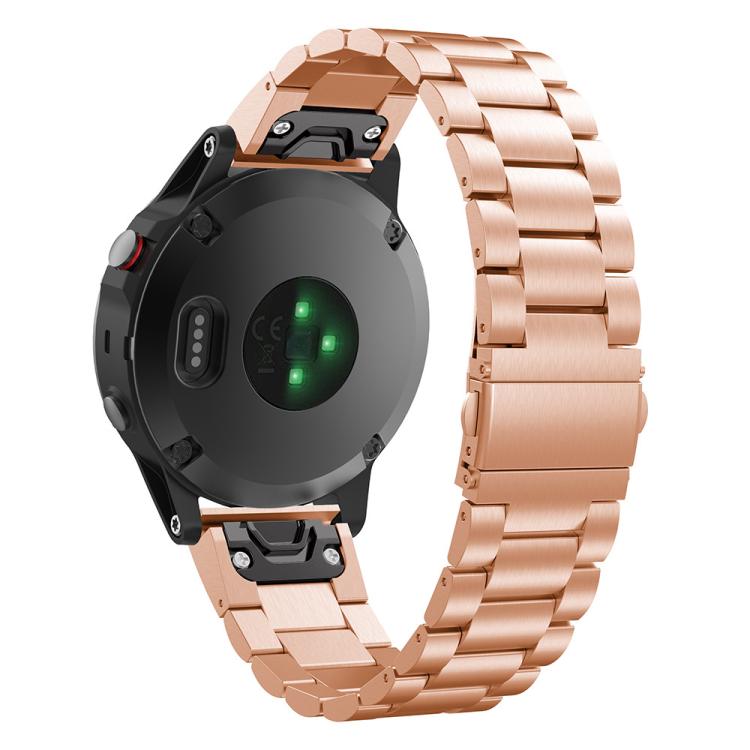 For Garmin Fenix 8/7/6/5 22mm xDfind Three Beads Quick Release Metal Watch Band