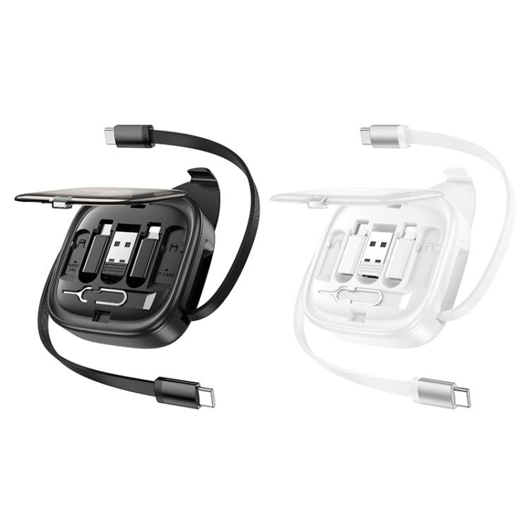hoco U140 Type-C to Type-C Multi-function Retractable Storage Data Cable