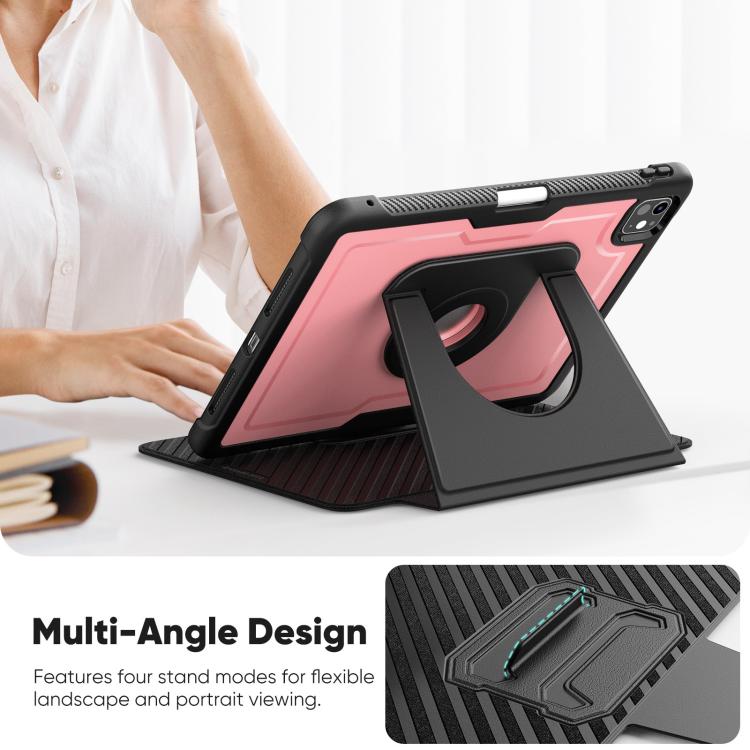 For iPad Pro 11 2025 / 2024 Honeycomb Magnetic Rotation Holder Leather Smart Tablet Case