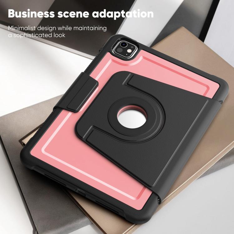 For iPad Pro 11 2025 / 2024 Honeycomb Magnetic Rotation Holder Leather Smart Tablet Case