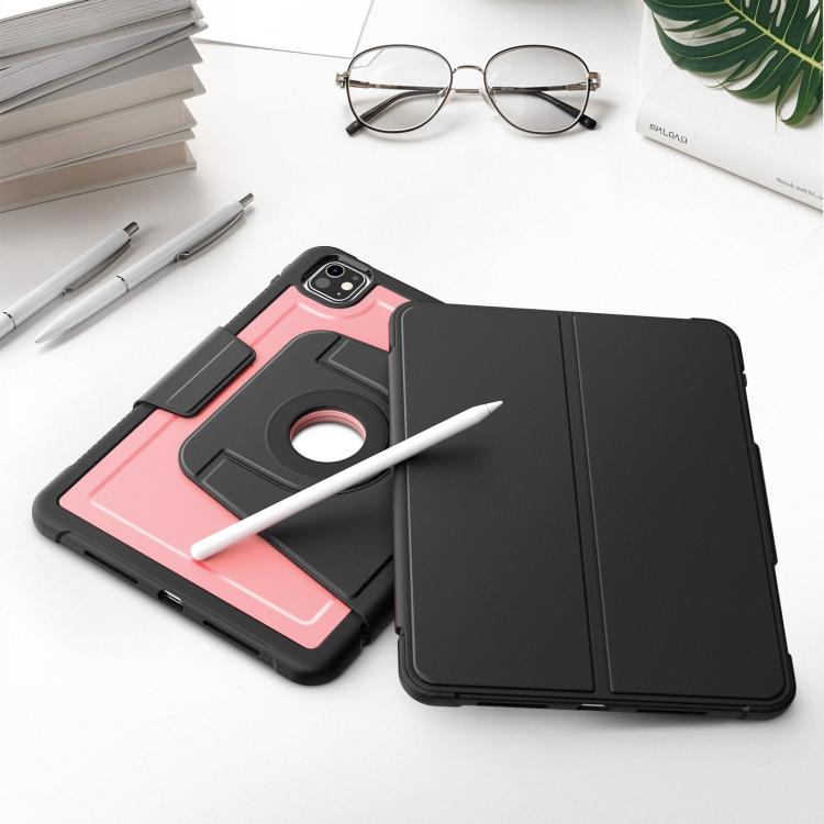 For iPad Pro 11 2025 / 2024 Honeycomb Magnetic Rotation Holder Leather Smart Tablet Case