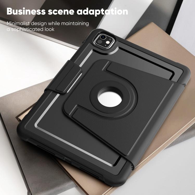For iPad Pro 11 2025 / 2024 Honeycomb Magnetic Rotation Holder Leather Smart Tablet Case
