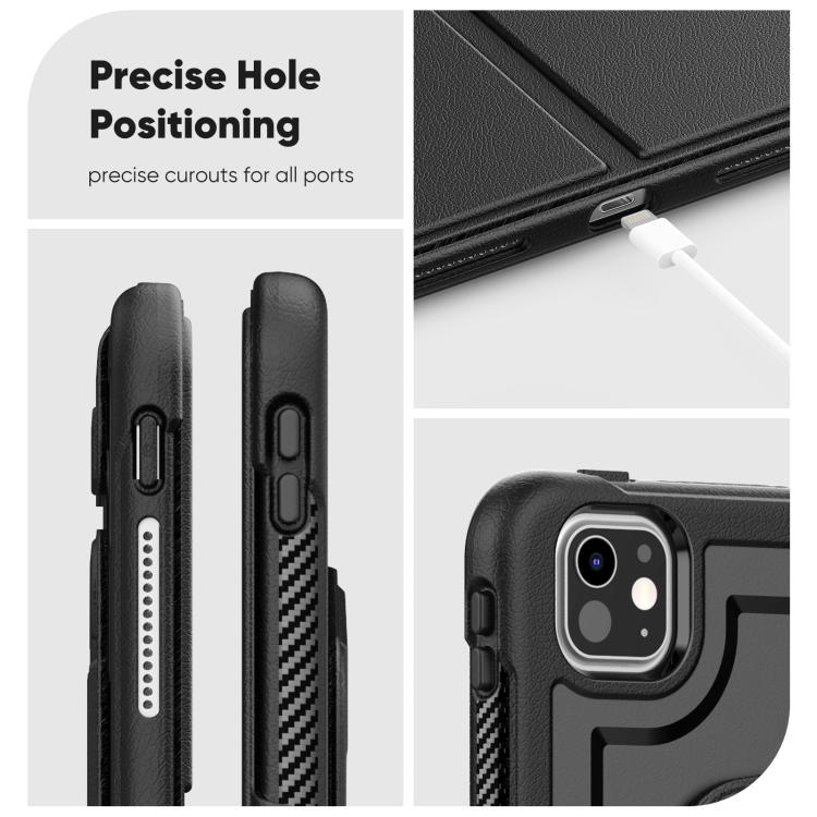 For iPad Pro 11 2025 / 2024 Honeycomb Magnetic Rotation Holder Leather Smart Tablet Case