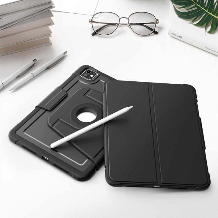 For iPad Pro 11 2025 / 2024 Honeycomb Magnetic Rotation Holder Leather Smart Tablet Case