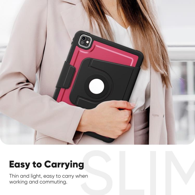 For iPad Pro 11 2025 / 2024 Honeycomb Magnetic Rotation Holder Leather Smart Tablet Case