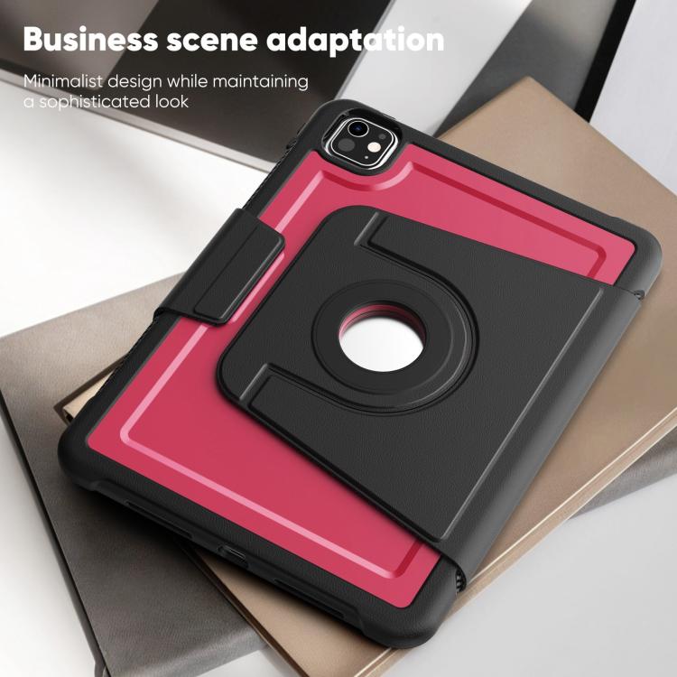 For iPad Pro 11 2025 / 2024 Honeycomb Magnetic Rotation Holder Leather Smart Tablet Case