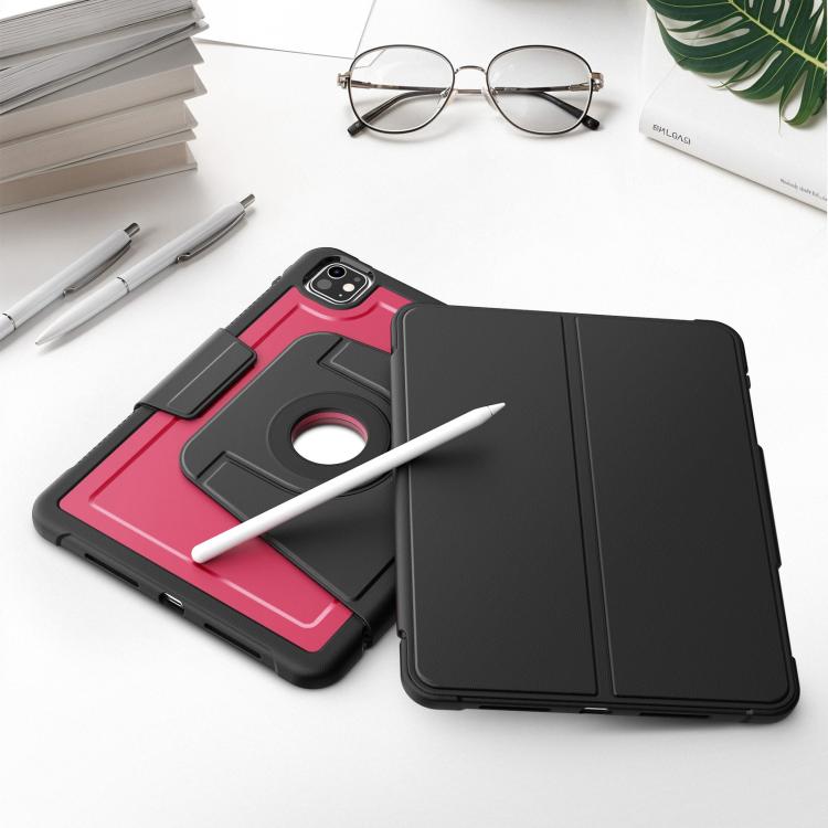 For iPad Pro 11 2025 / 2024 Honeycomb Magnetic Rotation Holder Leather Smart Tablet Case