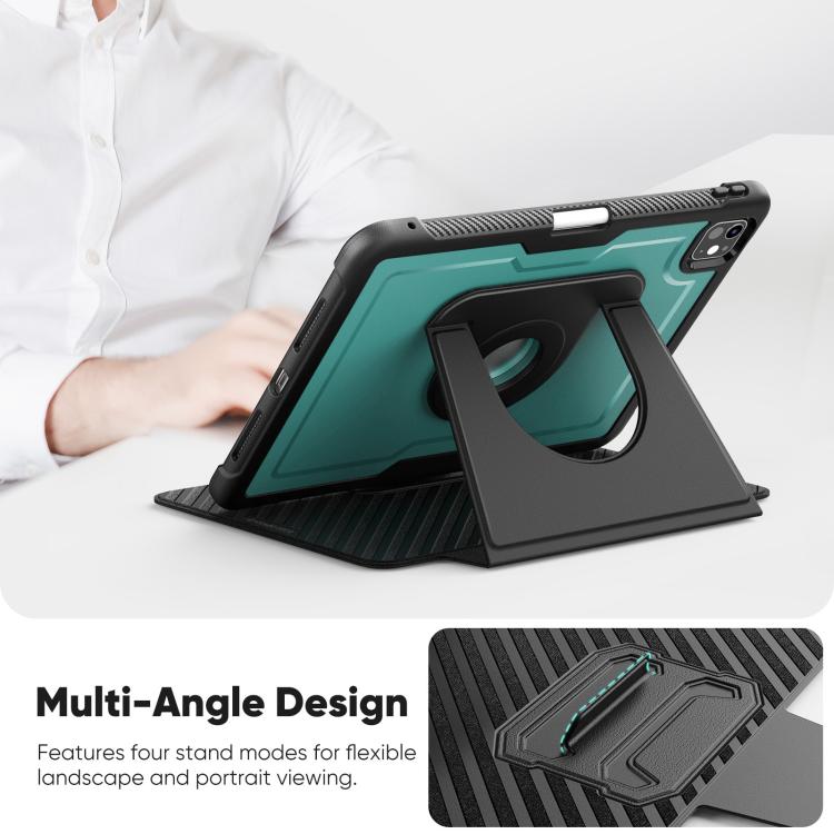 For iPad Pro 11 2025 / 2024 Honeycomb Magnetic Rotation Holder Leather Smart Tablet Case